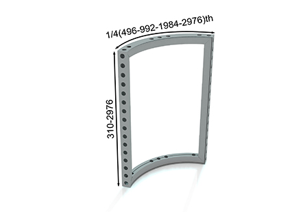 -Series M marco anodizado de aluminio curvado