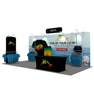 Soporte de aluminio estiramiento stand de feria de exposiciones Tela tensión Telón de fondo