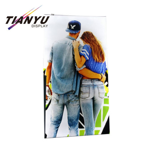 Tianyu interior exposición tela al por menor led caja de luz con barra colgante