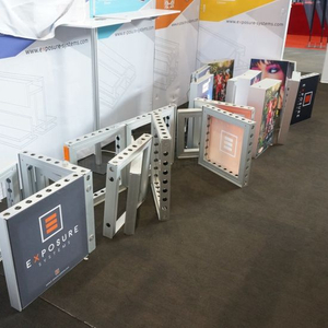 Material de cabina de exhibición de peso ligero modular en aluminio