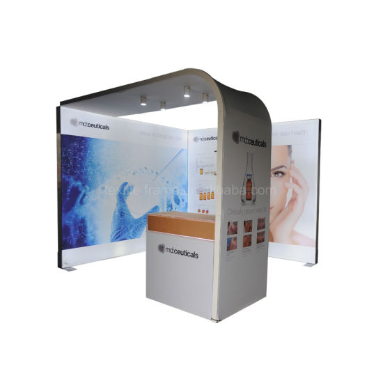 Exposición de aluminio plegable de tela de pantalla Sistema de TV Soporte 10X10 stand de feria