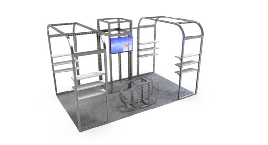 Perfil de aluminio 10 X 20 China Contratista independiente de la feria para stand de exhibición modular