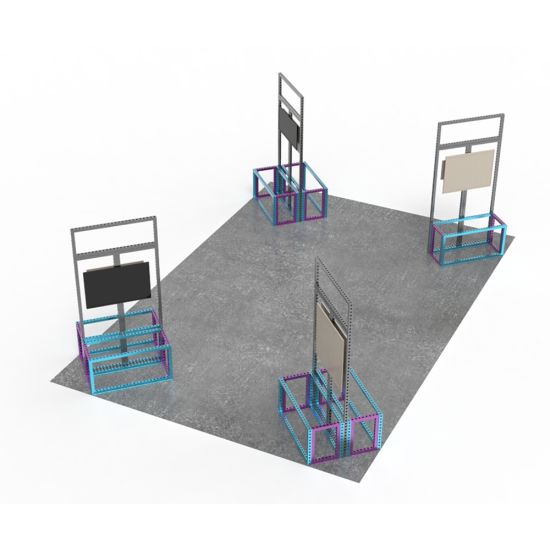 Sin complicaciones Ensamble 6X6 M Exhibición de la feria Comercial Modular simple Stand de exposición Oferta Diseño 3D