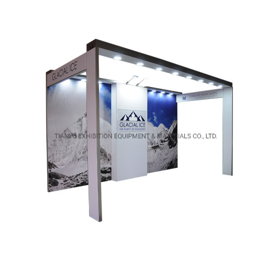Venta caliente Advertising10X20 Custom Logo Trade Show Display Tension Fabric Exhibition Cabina para ventas